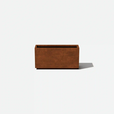 corten long box planter