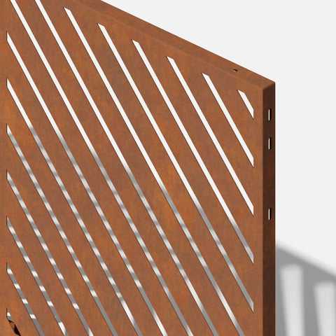 corten arrow privacy screen set