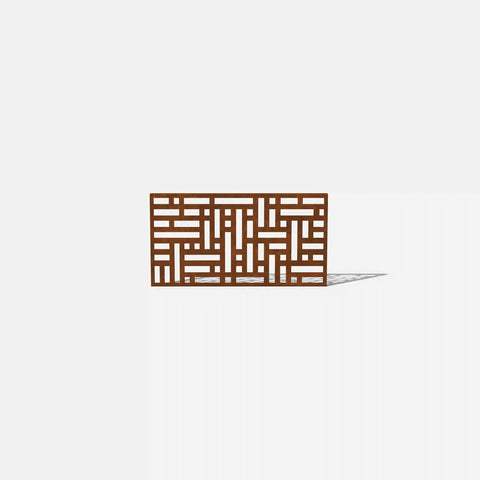 corten blocks privacy screen set