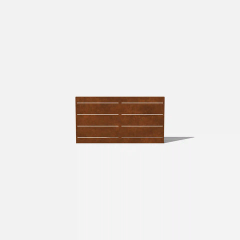 corten linear privacy screen set