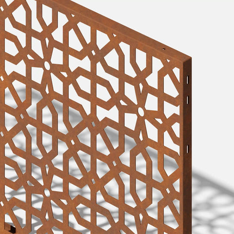 corten parilla privacy screen set