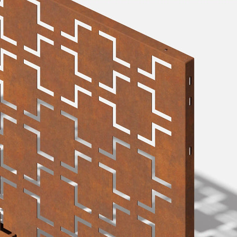 corten quadra privacy screen set