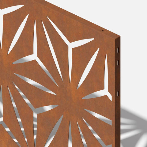 corten star privacy screen set
