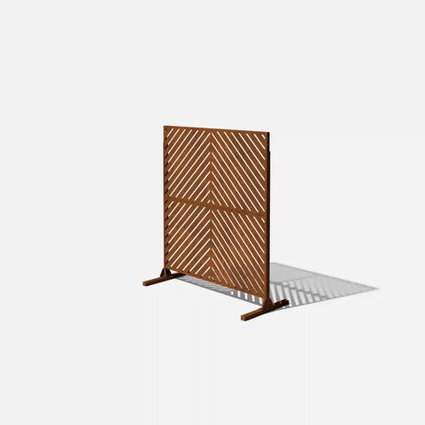 corten arrow privacy screen set