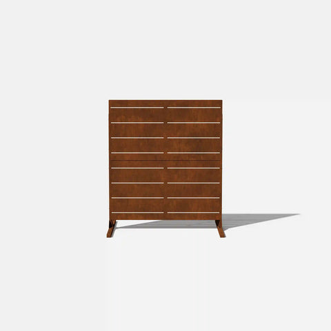 corten linear privacy screen set