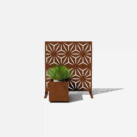 corten star privacy screen set