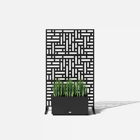 corten blocks privacy screen set