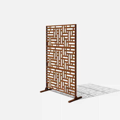 corten blocks privacy screen set