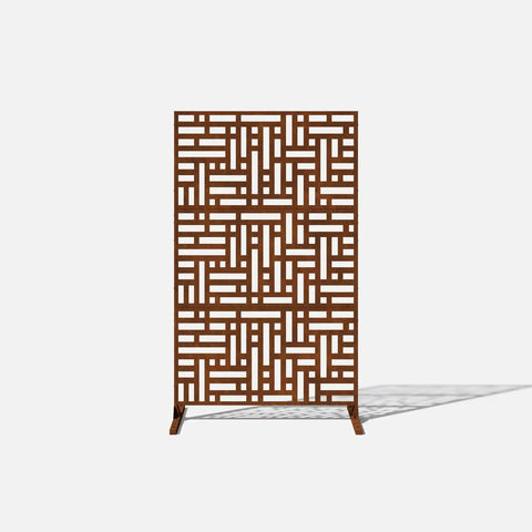 corten blocks privacy screen set