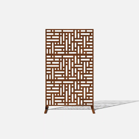 corten blocks privacy screen set