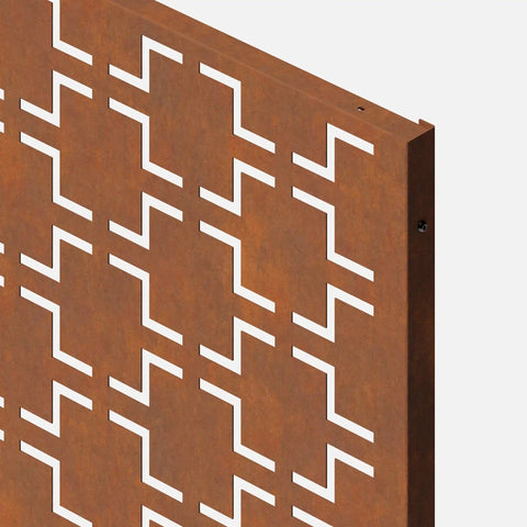 corten quadra privacy screen set