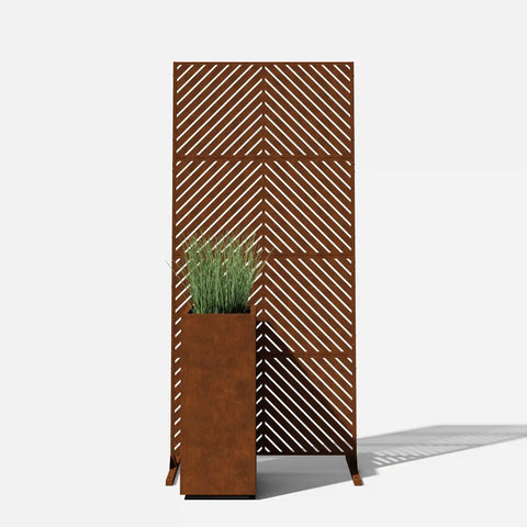 corten arrow privacy screen set