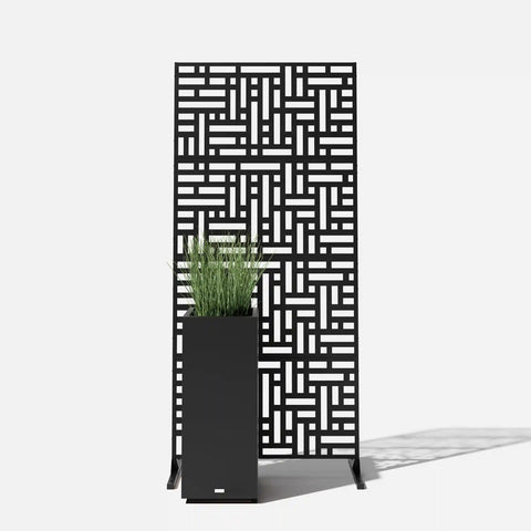 corten blocks privacy screen set