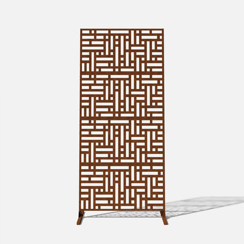 corten blocks privacy screen set
