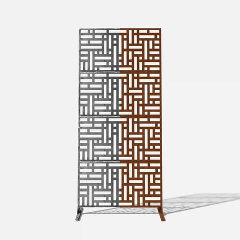 corten blocks privacy screen set