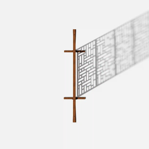 corten blocks privacy screen set
