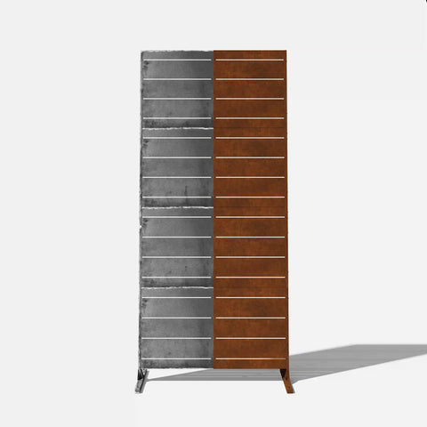 corten linear privacy screen set