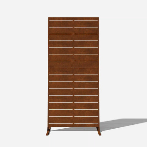 corten linear privacy screen set