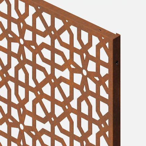 corten parilla privacy screen set