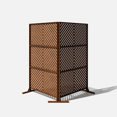 corten arrow privacy screen set