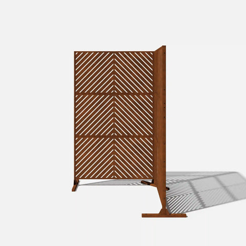 corten arrow privacy screen set