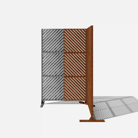 corten arrow privacy screen set