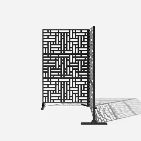 corten blocks privacy screen set
