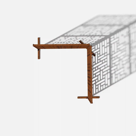 corten blocks privacy screen set