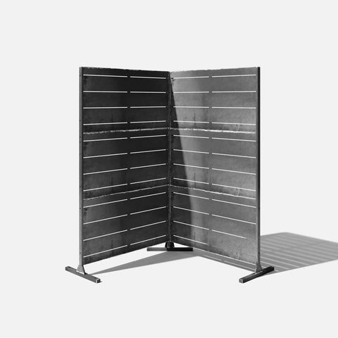 corten linear privacy screen set
