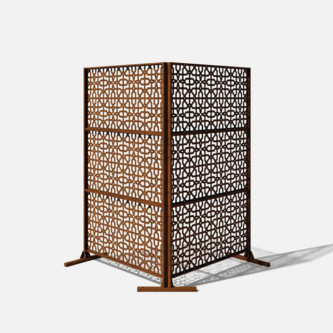 corten parilla privacy screen set