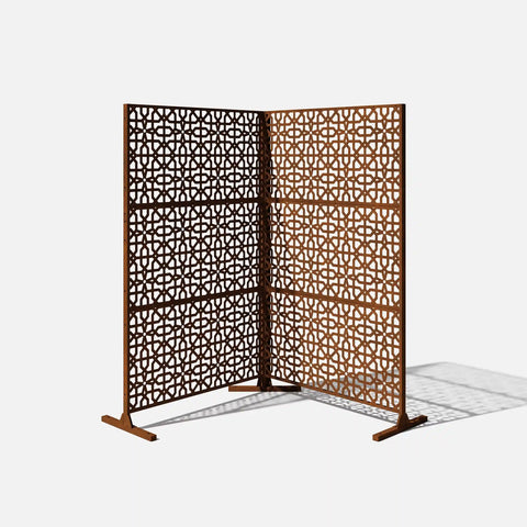 corten parilla privacy screen set