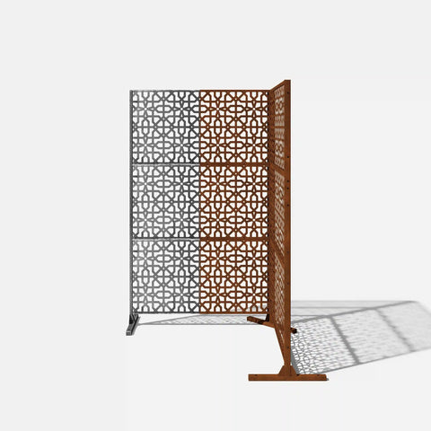 corten parilla privacy screen set