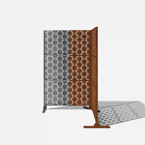 corten quadra privacy screen set