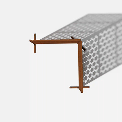 corten quadra privacy screen set