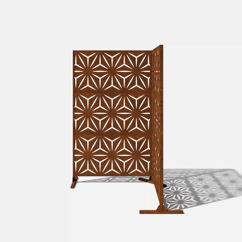 corten star privacy screen set