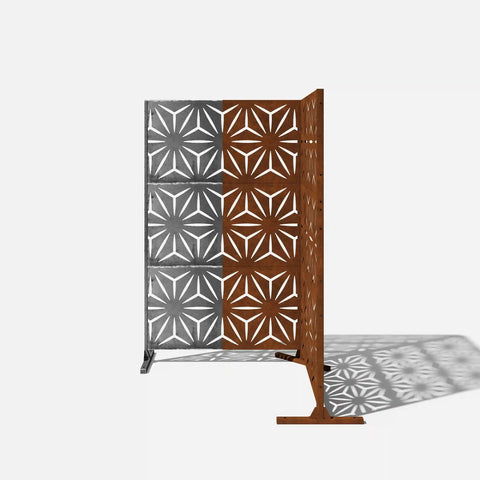 corten star privacy screen set