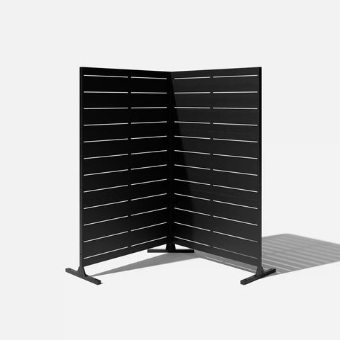 corten linear privacy screen set