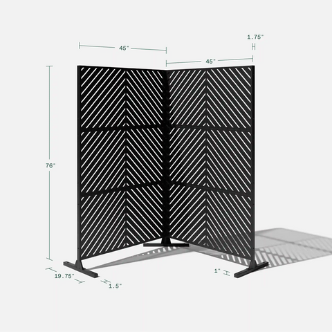 corten arrow privacy screen set