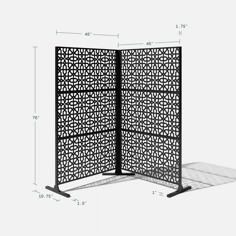 corten parilla privacy screen set