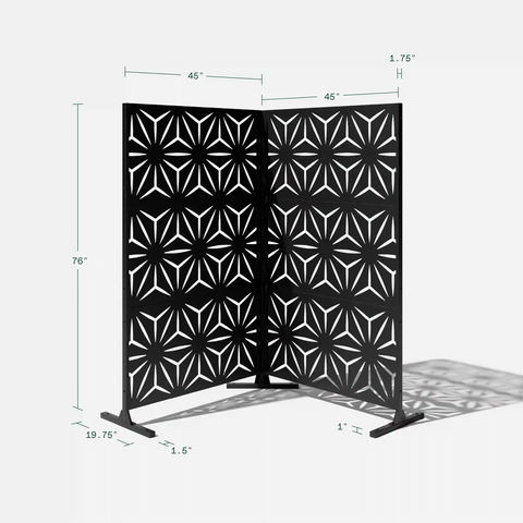 corten star privacy screen set
