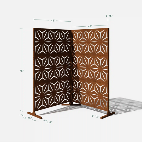 corten star privacy screen set