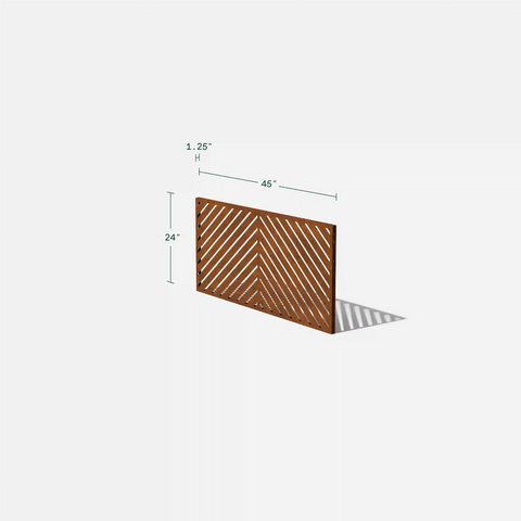corten arrow privacy screen set