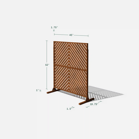 corten arrow privacy screen set