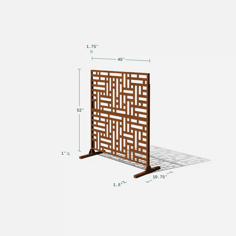 corten blocks privacy screen set