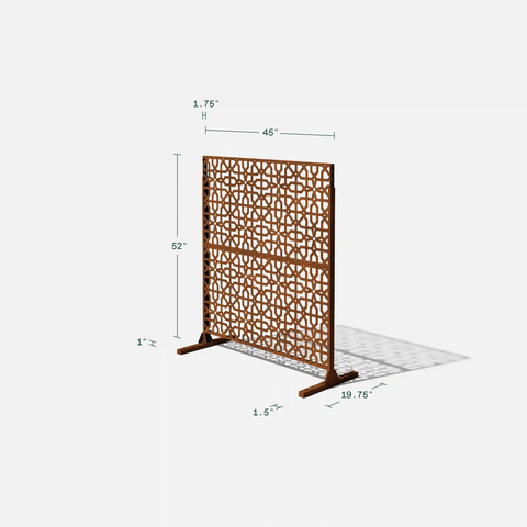corten parilla privacy screen set