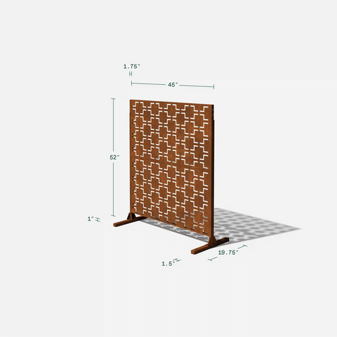 corten quadra privacy screen set