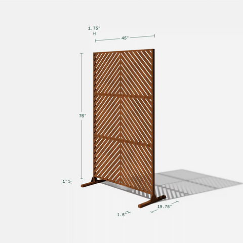 corten arrow privacy screen set