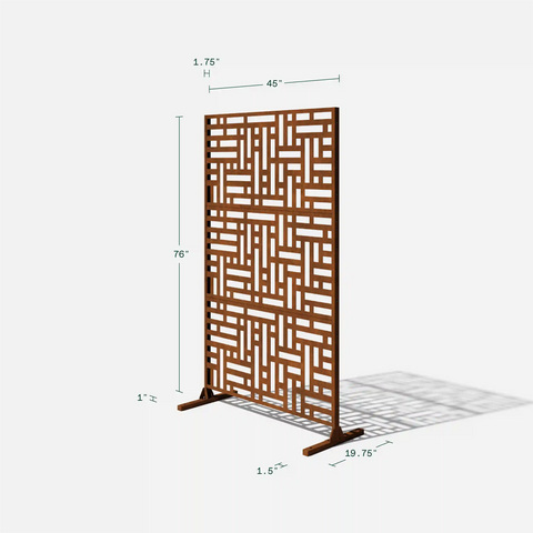corten blocks privacy screen set