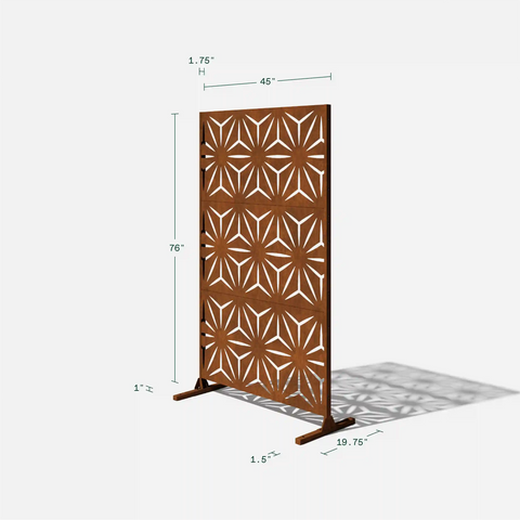 corten star privacy screen set