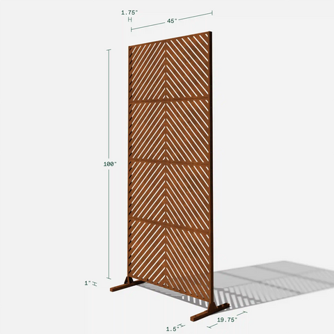 corten arrow privacy screen set